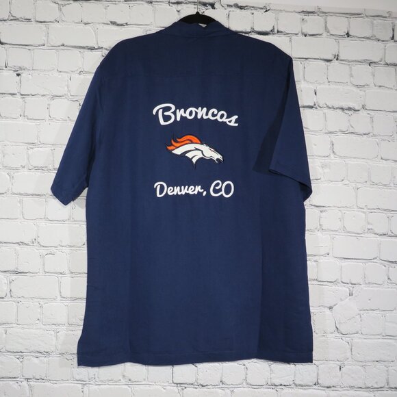NWT - Men's Denver Broncos Strike Bowling Shirt - Navy Blue - Picture 6 of 6